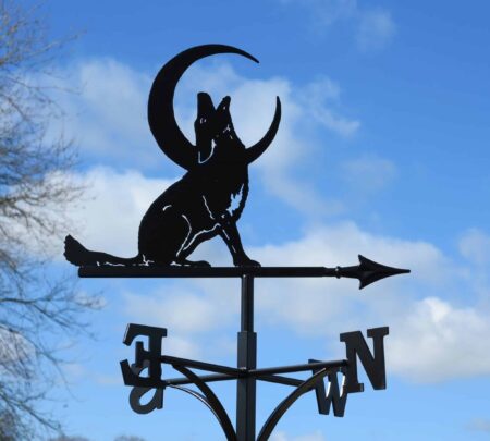 Coyote Wolf Howling At Moon Weathervane