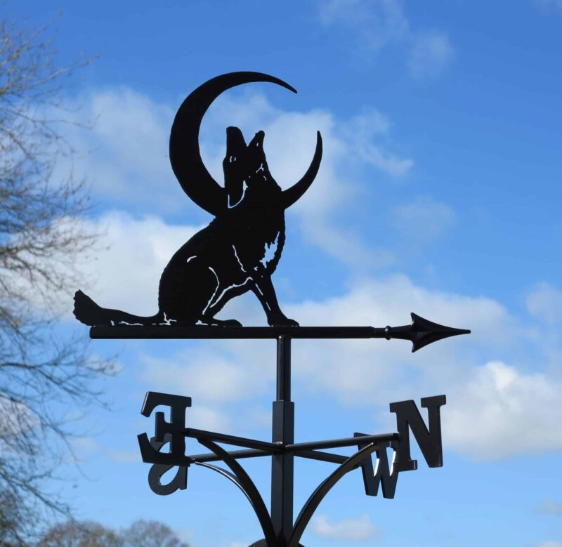 Coyote Wolf Howling At Moon Weathervane