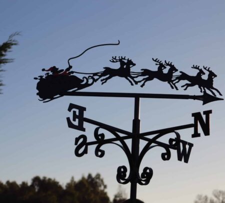 Father Christmas And Sleigh Weathervane