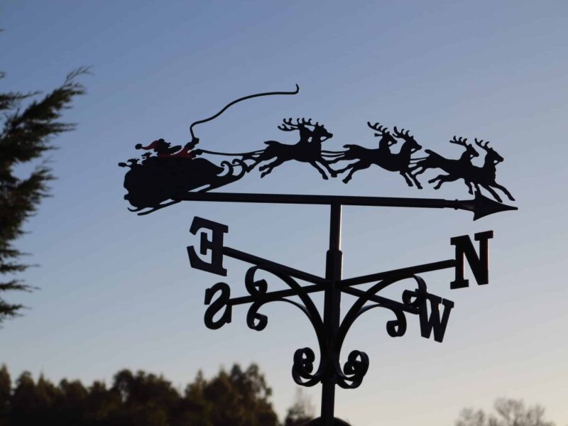 Father Christmas And Sleigh Weathervane