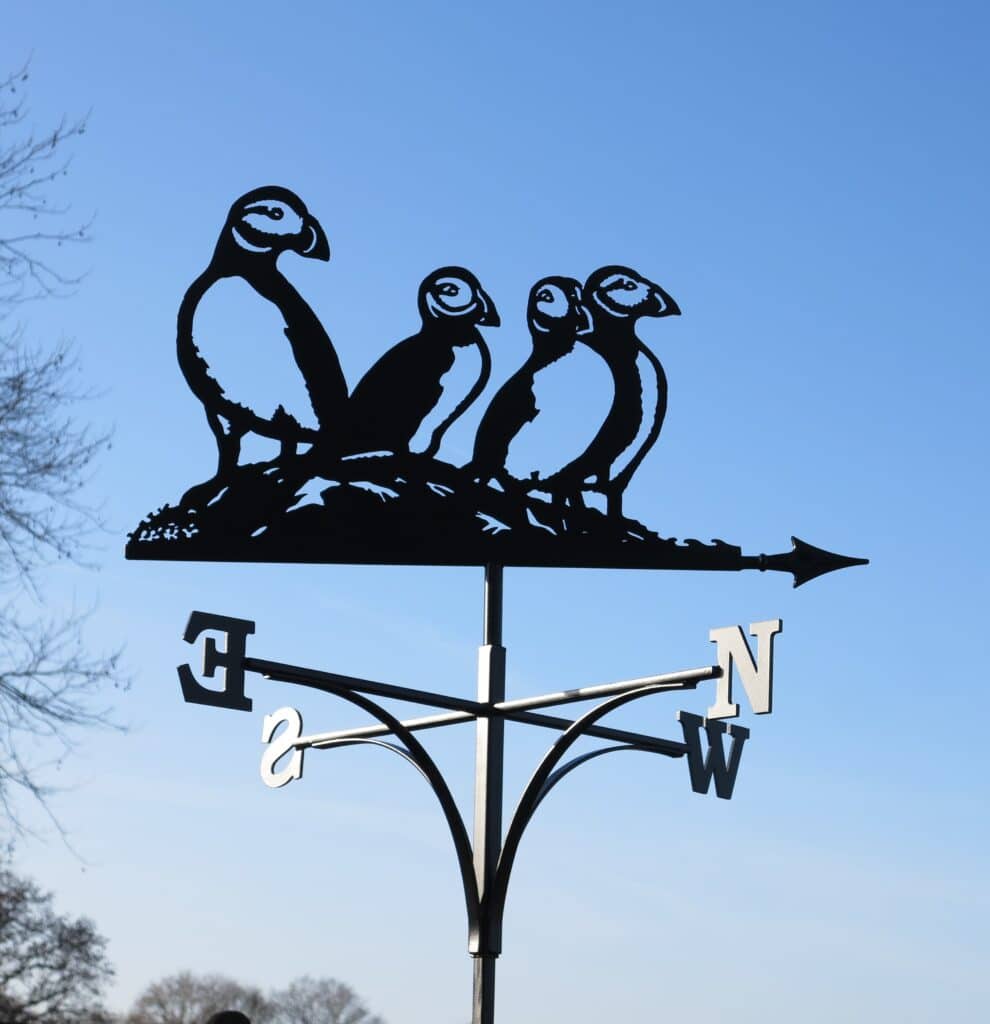 Four Puffins Bird Weathervane