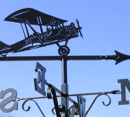 Biplane Aeroplane Aircraft Weathervane