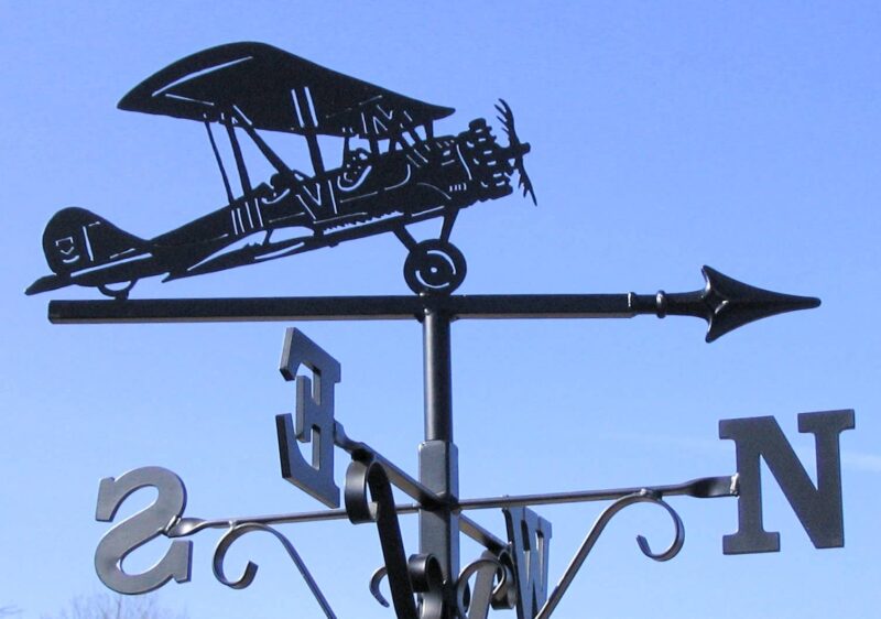 Biplane Aeroplane Aircraft Weathervane