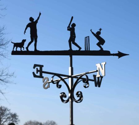 Cricket Family Boys And Dog Weathervane