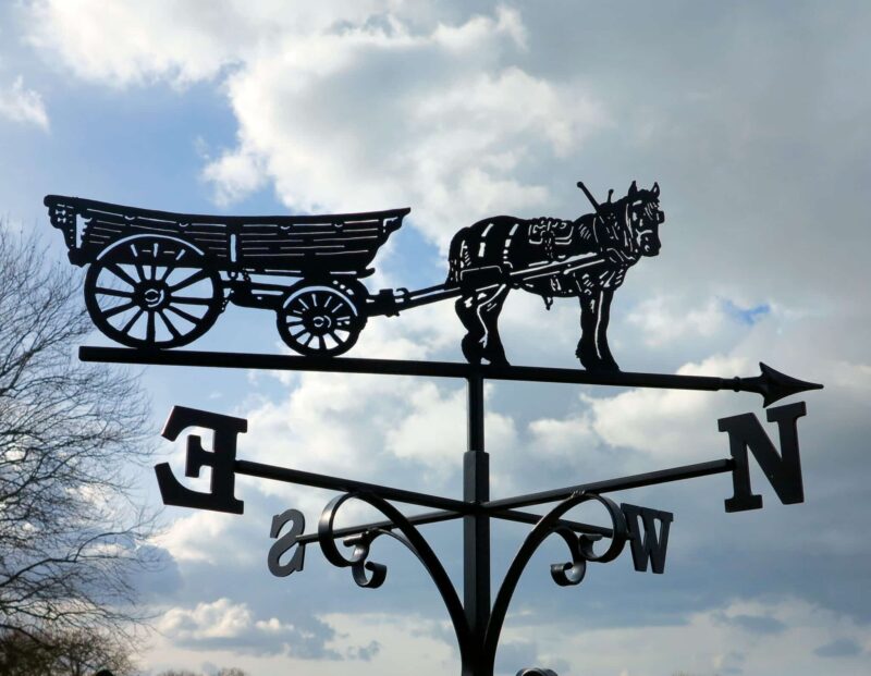 Horse And Cart Weathervane