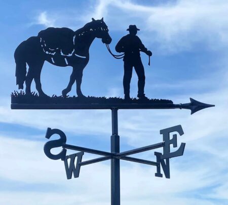 Man And Pack Horse Weathervane