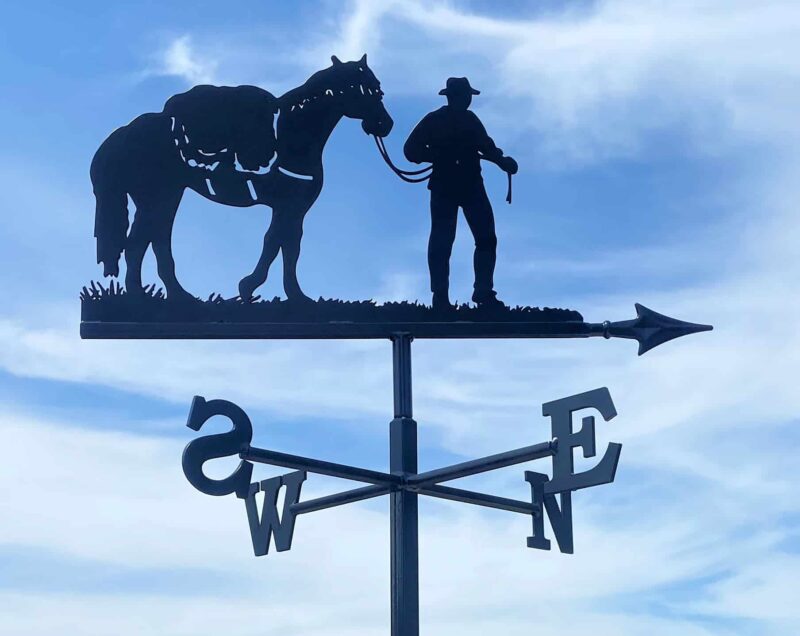 Man And Pack Horse Weathervane