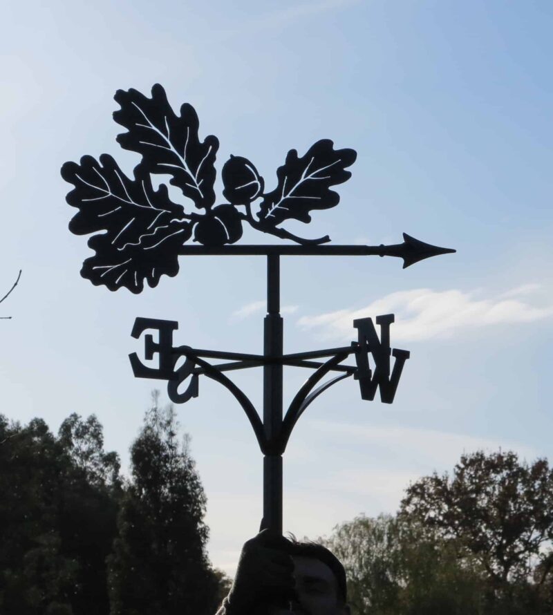 Oak Tree Leaves With Acorn Weathervane