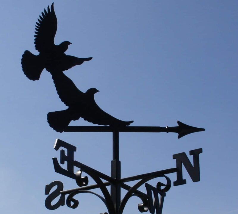 Pair Of Flying Doves Weathervane