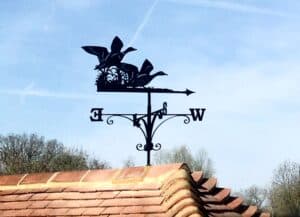 Pair Of Flying Ducks Weathervane 2