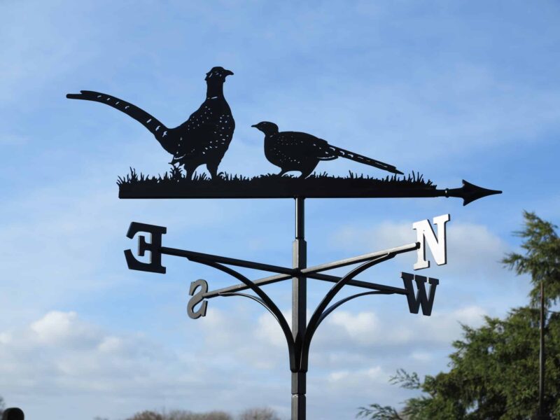 Pair Of Standing Pheasants Weathervane