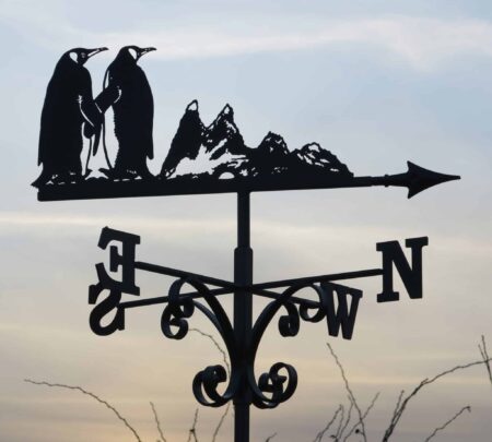 Penguins And Mountains Weathervane