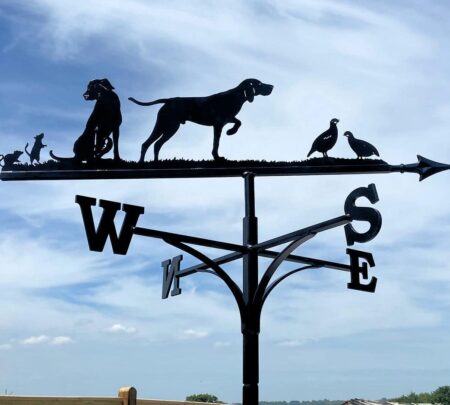 Pointer Dogs, Partridges & Rats Weathervane