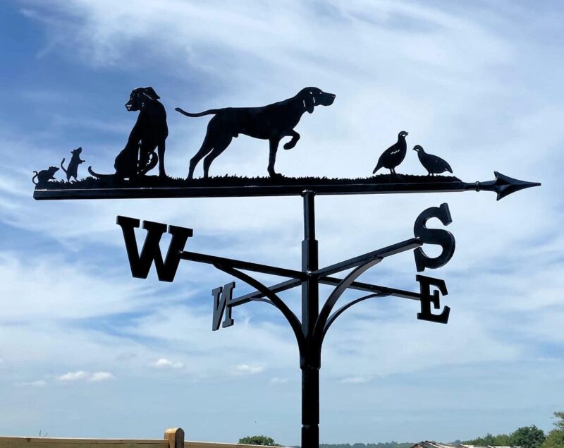 Pointer Dogs, Partridges & Rats Weathervane