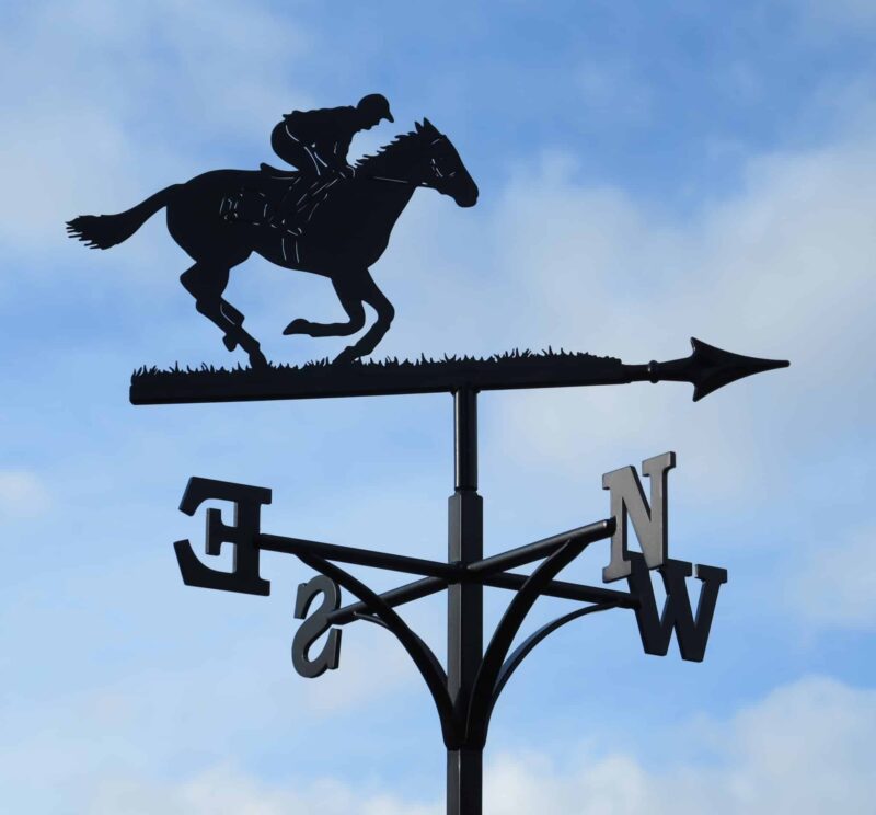 Racehorse And Jockey Weathervane