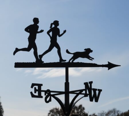 Runners And Dog Weathervane