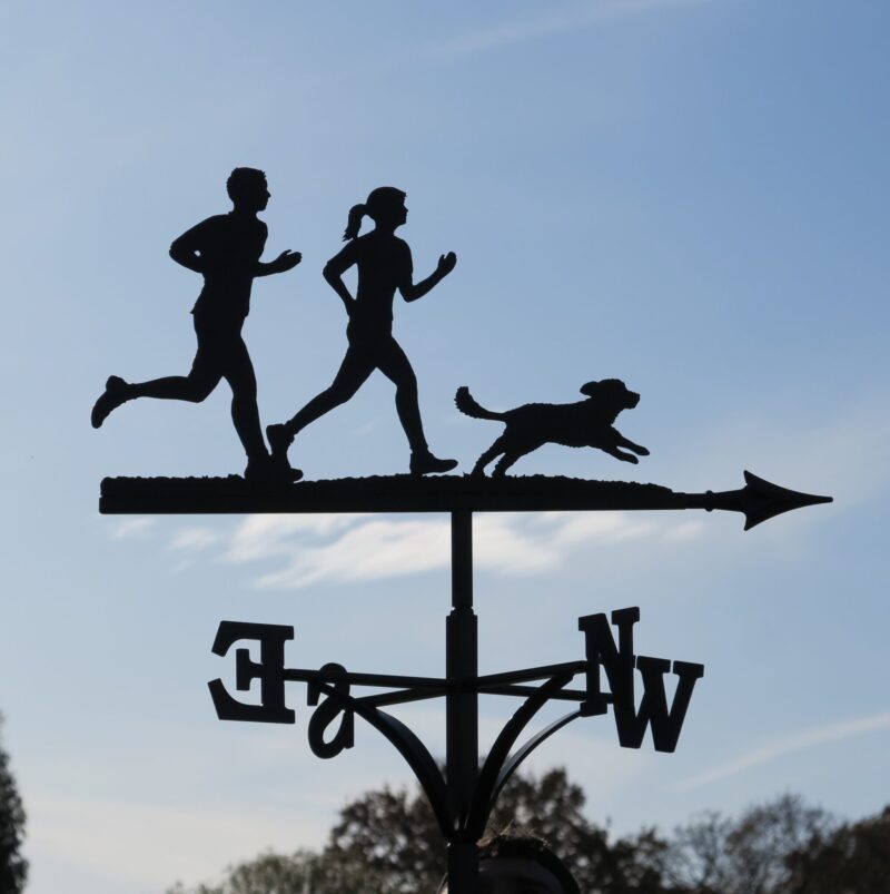 Runners And Dog Weathervane