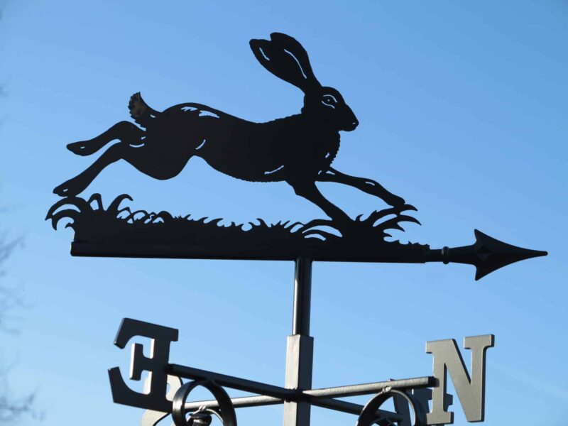 Running Hare Ears Up Weathervane 1