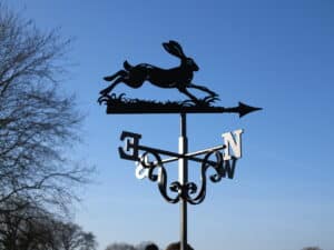 Running Hare Ears Up Weathervane 2