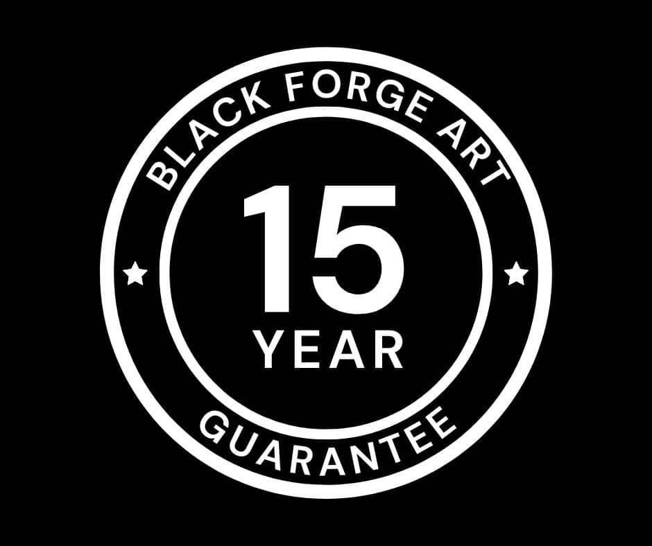 Black Forge Art Stainless Steel Collection 15 Year Guarantee logo