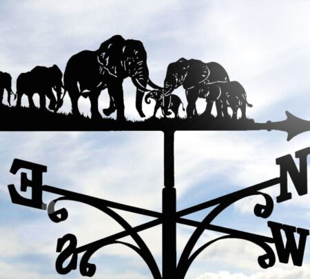 Herd of elephants weathervane