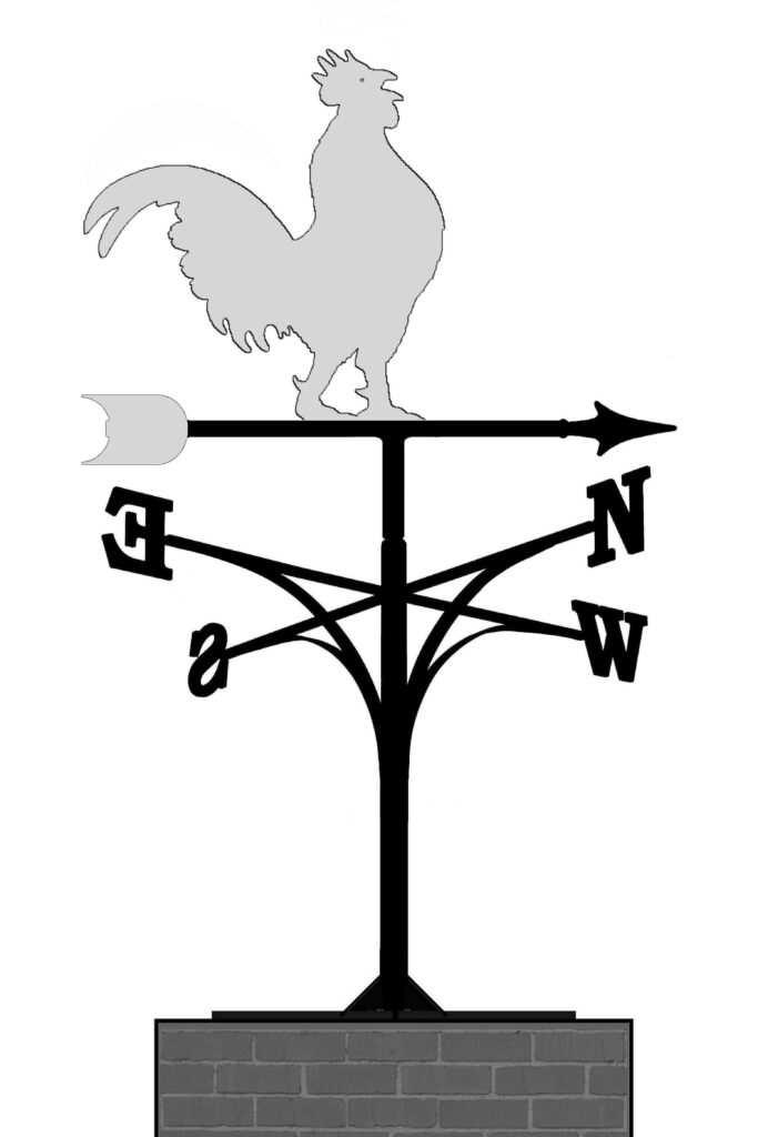 Horizontal Plate Bracket + Weathervane