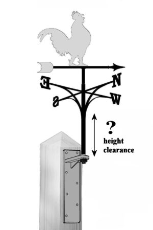 Strap Bracket for weathervane Height Clearance Bespoke