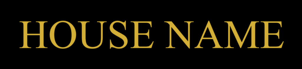 Times New Roman UPPER CASE gold