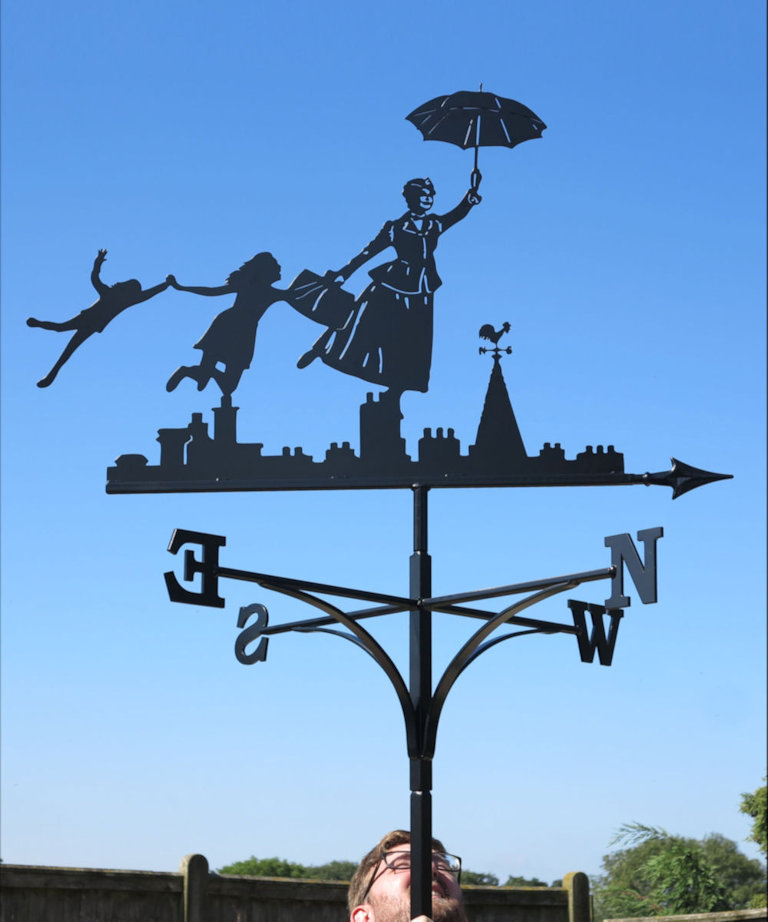 Family Mary Poppins weathervane