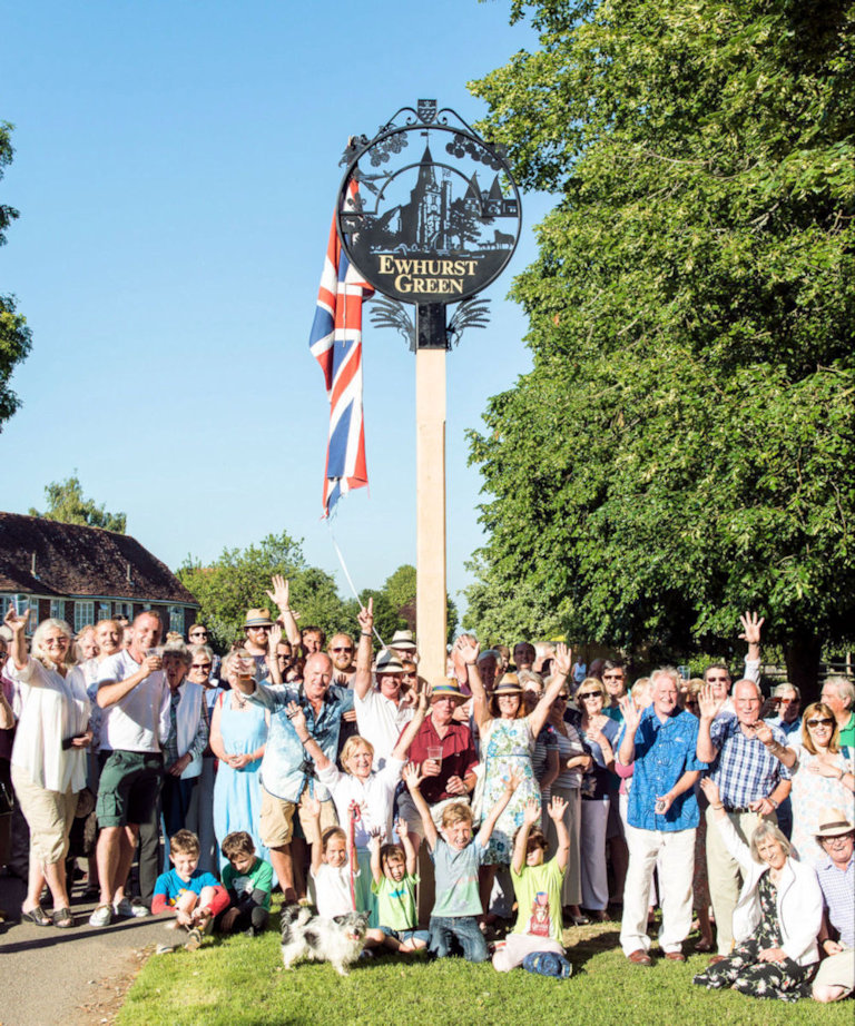 Unveiling of Ewhurst Green village sign